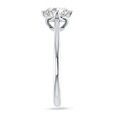 14K Gold IGI Certified Round 1 Carat Lab Grown Diamond Cathedral Solitaire Ring