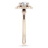 10K Gold IGI Certified Round 1 Carat Lab Grown Diamond Art Deco Solitaire Ring