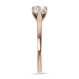 IGI Certified Round 1 Carat Lab Grown Diamond Flower Leaf Solitaire Ring