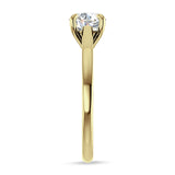18K Gold IGI Certified Round 3 Carat Lab Grown Diamond Flower Leaf Solitaire Ring