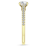 10K Gold IGI Certified Round 2 Carat Lab Grown Diamond Art Deco Cluster Filigree Ring