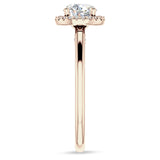 18K Gold IGI Certified Round 2 Carat Lab Grown Diamond Art Deco Filigree Cluster Halo Ring