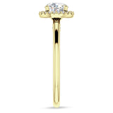 18K Gold IGI Certified Round 2 Carat Lab Grown Diamond Art Deco Filigree Cluster Halo Ring