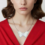 Marquise CZ Butterfly Pendant 
