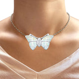 Marquise CZ Butterfly Pendant 