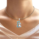  Two Cat Pendant 