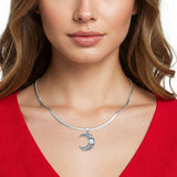 Celtic Moon Pendant Necklace