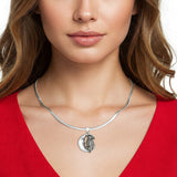  Owl & Moon Pendant Necklace
