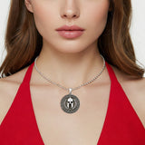 Viking Helmet Pendant Necklace