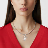 Hand & Spiral Pendant Necklace