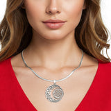  Celtic Moon Fish Pendant Necklace