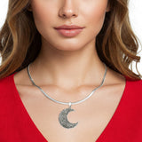  Crescent Moon Pendant Necklace