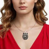  Wolf Head Charm Pendant Necklace