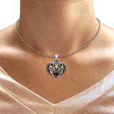  Tiger Head Pendant Necklace