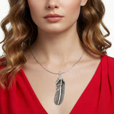  Feather Pendant Necklace