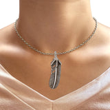  Feather Pendant Necklace