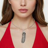  Feather Pendant Necklace