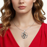 Mermaid & Dolphin Pendant Necklace