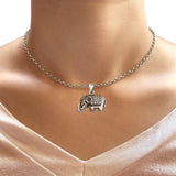 Elephant Charm Pendant Necklace