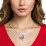 Butterfly Filigree Pendant Necklace