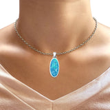 Oxidized Solitaire Pendant 