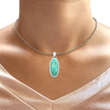 Oxidized Solitaire Pendant 