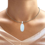 Oxidized Solitaire Pendant 