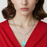 Oxidized Pear Dangle Drop Pendant 