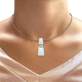 Oxidized Drop Dangle Pendant 