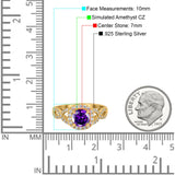 Round Halo Cubic Zirconia Infinity Twisted Ring 925 Sterling Silver
