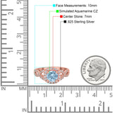 Round Halo Cubic Zirconia Infinity Twisted Ring 925 Sterling Silver