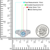 Round Halo Cubic Zirconia Infinity Twisted Ring 925 Sterling Silver