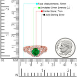 Round Halo Cubic Zirconia Infinity Twisted Ring 925 Sterling Silver