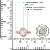 Art Deco Oval Natural Stone Halo Ring