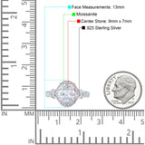 Art Deco Oval Natural Stone Halo Ring