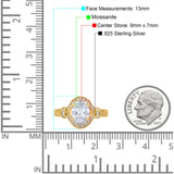 Art Deco Oval Natural Stone Halo Ring