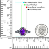 Art Deco Oval Natural Stone Halo Ring