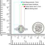 Art Deco Oval Natural Stone Halo Ring