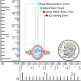 Art Deco Oval Natural Stone Halo Ring