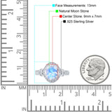 Art Deco Oval Natural Stone Halo Ring