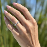 Half Eternity Round CZ Wedding Band