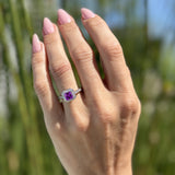 Princess Cut Halo Art Deco Gold Ring