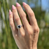 Princess Cut Halo Art Deco Gold Ring