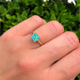 Princess Cut Solitaire Gold Ring