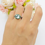 Art Deco Cushion Cut Halo Infinity Twist Ring