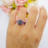 Art Deco Cushion Cut Halo Infinity Twist Ring