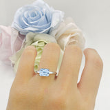 Emerald Cut Trio Ring