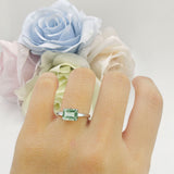 Emerald Cut Trio Ring
