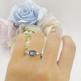 Emerald Cut Trio Ring