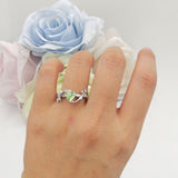 Heart Leaf Art Deco Ring